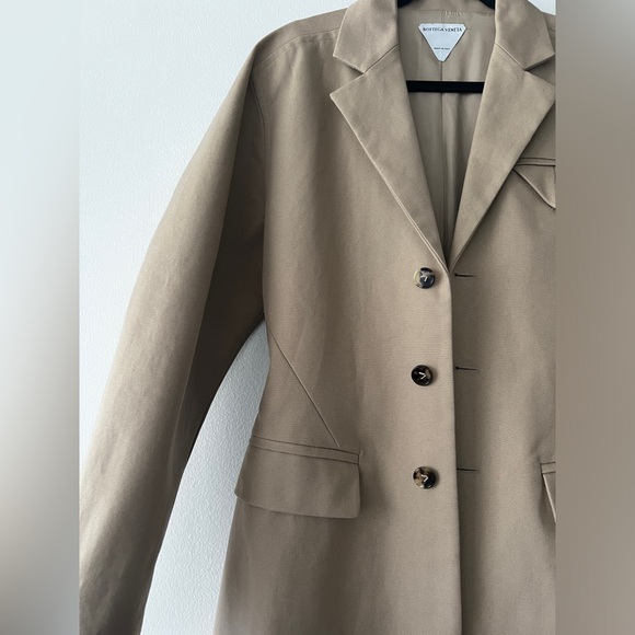 Bottega Veneta Coat Tan Canvas Cotton 42 IT. - Picture 2 of 9